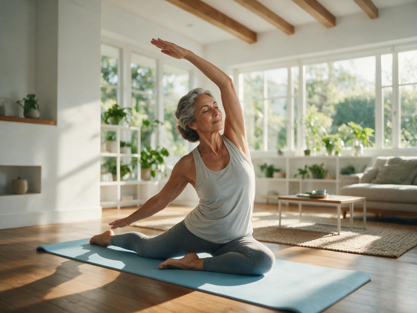 Bienestar y salud con yoga y luz natural